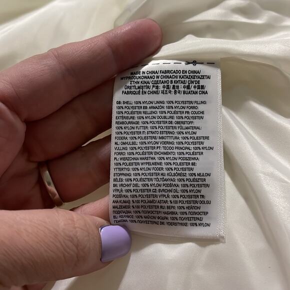 Vans X Deaton Chris Anthony Marshmallow White Puffer Jacket Unisex Size M NWT - Picture 10 of 11